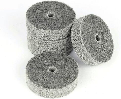 10PCS 3 Inch Fiber Polishing Buffing Wheels Pad Abrasive Tool Grinding Disc Wheel Buffer Replacement for Drill, Grinder, Metal Polishing, Buffing Machine in Saudi Arabia