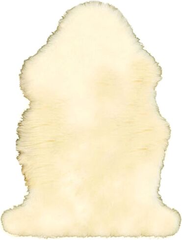 NGF Genuine Sheepskin Rug Natural Luxury Fluffy Lambskin Rug for Home Deco Bedroom 2.5 ft X 1.5 ft (Ivory Rug) in Saudi Arabia