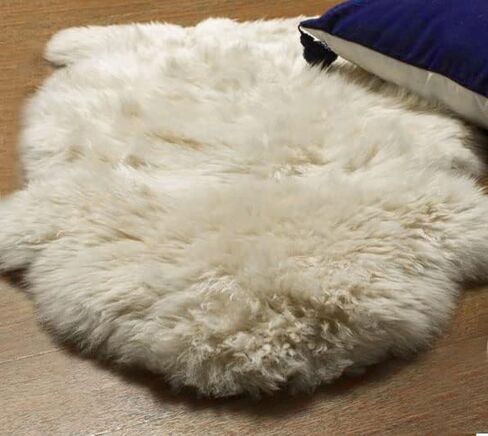 NGF Genuine Sheepskin Rug Natural Luxury Fluffy Lambskin Rug for Home Deco Bedroom 2.5 ft X 1.5 ft (Ivory Rug) in Saudi Arabia