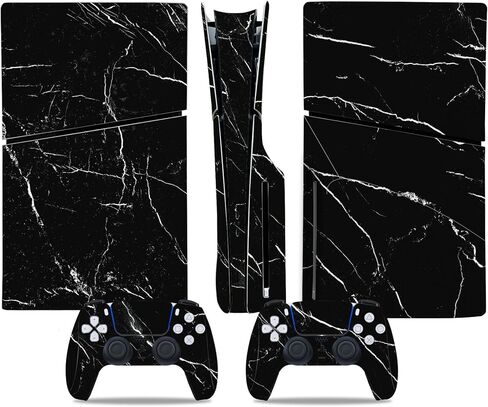 Skin Sticker for PS5 Slim Disc Console and Wireless Controller, Full Set Protective Skin Wrap, Game Accessories Decal Cover for PS5 Slim Disc (Sea Wave) in Saudi Arabia