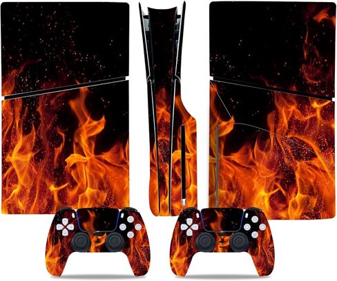 Skin Sticker for PS5 Slim Disc Console and Wireless Controller, Full Set Protective Skin Wrap, Game Accessories Decal Cover for PS5 Slim Disc (Sea Wave) in Saudi Arabia
