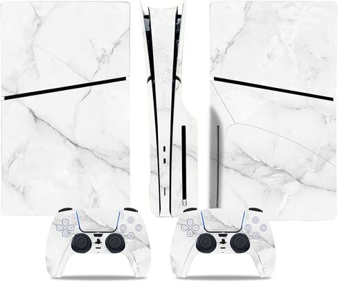 Skin Sticker for PS5 Slim Disc Console and Wireless Controller, Full Set Protective Skin Wrap, Game Accessories Decal Cover for PS5 Slim Disc (Sea Wave) in Saudi Arabia