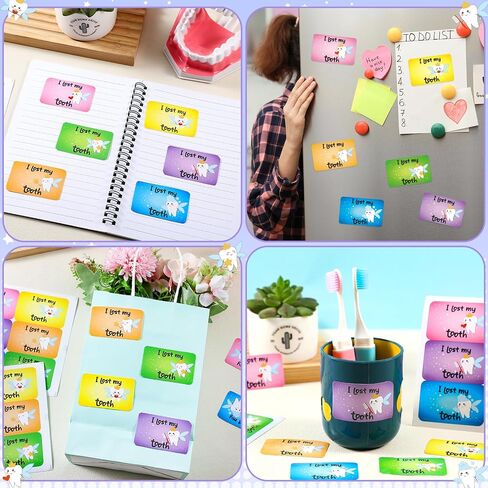 60 Pcs I Lost a Tooth Stickers Lost Tooth Stickers Dental Stickers Tooth Fairy Stickers Tooth Stickers for Boys and Girls Tooth Fairy Box Decor in Kuwait