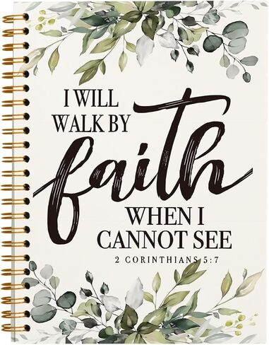 Christian Bible Verse Notebook - Scripture Journal Prayer Notebook for Note Taking Church Work, Great is Your Faithfulness, College Ruled Hardcover Spiral Notebook 5.5 x 8.3 in Saudi Arabia