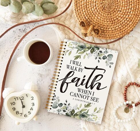 Christian Bible Verse Notebook - Scripture Journal Prayer Notebook for Note Taking Church Work, Great is Your Faithfulness, College Ruled Hardcover Spiral Notebook 5.5 x 8.3 in Saudi Arabia