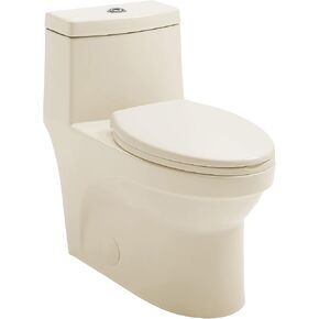 Swiss Madison SM-1T118 Virage One Piece Toilet, Modern Toilets For Bathrooms, ADA Toilet, Black Toilet, Elongated Dual Flush 0.8/1.28 gpf, Matte Black