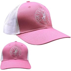 Dirty Hooker - Hats for Men and Women – Fishing Hat - Hat Mesh Back for Men Adjustable Baseball Trucker Cap (Black/White)