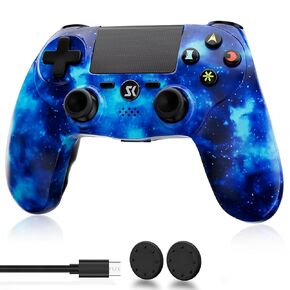ISHAKO Controller for PS4, Wireless Controller for Sony PlayStation 4/Slim/Pro, Remote Control with Double Vibration, 6-axis Motion Sensor, Speaker, 3.5mm Audio Jack, TouchPad, and 800mAh Battery