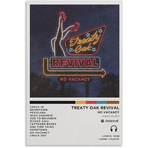 DWTSG 66 ملصقات غير شاغرة ألبوم إحياء البلوط غطاء موسيقي ملصق قماشي لتزيين غرفة النوم والمناظر الطبيعية والمكتب هدية عيد ميلاد بدون إطار مقاس 12 × 18 بوصة (30 × 45 سم) in Kuwait