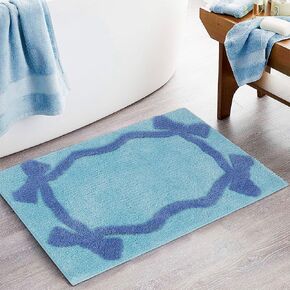 Zeeinx Cute Bow Bath Mat Pink Bathroom Rugs Non Slip Absorbent Bath Rugs Funny Bathroom Decor for Girl Machine Washable Floor Mats for Bathroom Tub Shower 20"x32"