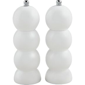 Mud Pie Classic Salt Pepper Grinders, 6.25" x 2.25", WHITE
