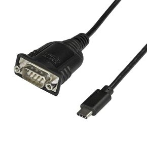 StarTech.com 2-Port USB-C Hub with Gb Ethernet and RS232 FTDI Serial, Attached USB-C to USB-A Dongle, 100W PD Pass-Through, 2X USB-A 5Gbps