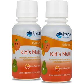 Trace Minerals | Kid's Multi Liquid Multivitamin Supplement with Vitamin C, Zinc, & Minerals | Supports Healthy Bones and Immunity | Natural Citrus Punch Flavor | 48 Servings, 8 fl oz (1 Pack)