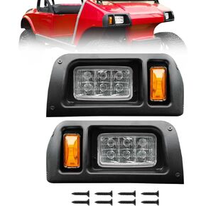 Golf Cart Headlight Kit for Club Car DS 1993-UP, Golf Cart Front LED Light Kit Replacement for Club Car DS Gas&Electric