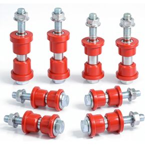 Golf Cart Front Lower Leaf Spring & Upper A-Arm Bushing Sleeves with Bolts Kit for Club Car DS 1992-Up Gas/Electric, Replace Polyurethane Bushing and Sleeves OEM # 1016346 1016349 1016350