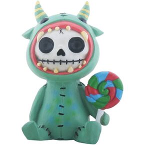 SUMMIT COLLECTION Furrybones Mogu Signature Skeleton in Underbedz Mogu Mogu Costume Holding a Lollipop