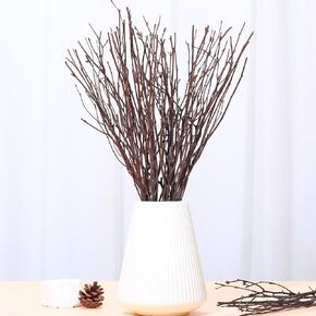 40Pcs Real Dried Birch Twigs - 17" Natural Decorative Birch Branches for Vase, Centerpiece, Wedding Decor, Birch Sticks for DIY Crafts, Twig Wreath, Flower Arrangement, Plants for Rustic Home Decor