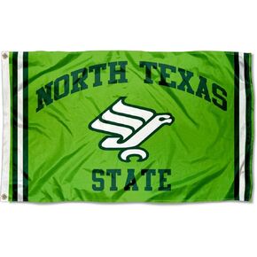 College Flags & Banners Co. North Texas Mean Green Vintage Retro Throwback 3x5 Banner Flag
