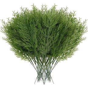 30 قطعة من أغصان الصنوبر الاصطناعي من BSTCRAFT، سيقان الصنوبر الصناعي، أعواد خضراء لإكليل عيد الميلاد DIY، قطع مركزية لتزيين عيد الميلاد