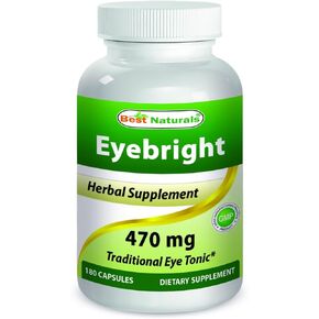 Best Naturals Eyebright 470 mg 180 Capsules (180 Count (Pack of 3))