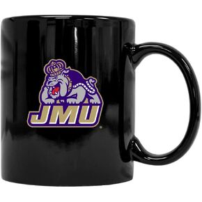 James Madison Dukes Black Ceramic Coffee Mug (Black). Officially Licensed Collegiate Product