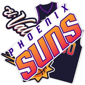 Desert Cactus Phoenix Suns Stickers NBA Officially Licensed Vinyl Decal Laptop Water Bottle Car Scrapbook (City Edition 2023)