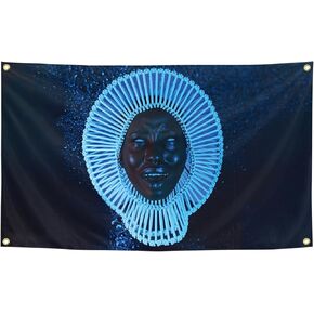 Generic American Rapper Childish Awaken My Love Music Album Gambino Cover 3 × 5Ft For Room College Dormitory Bedroom Wall Tapestry Decoration Interior And Fun Parties, blue in Saudi Arabia