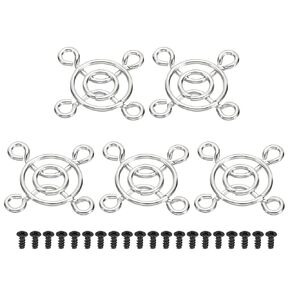 PATIKIL 49mm Filter Grill with Screws, 10 Pack Chrome Plated Iron Frame Ventilator Grill Protector Mesh Dustproof Case Cover for Computer, Fan, Silver Tone