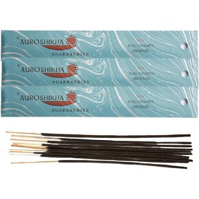Auroshikha Marbling ~ Nag Champa Incense 10 Sticks (10 Pack - Total of 100 gram)