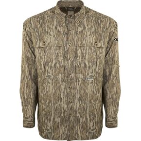 Drake Waterfowl Men's EST Camo Flyweight Wingshooter's Long Sleeve Shirt | Breathable Lightweight Hunting Shirt for Men