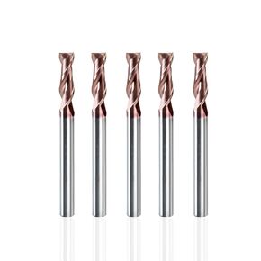 2 Flutes 3/16 CNC Helical Milling Heads Shank Cutting Mills Engraving Tools End Mills CNC Milling Heads Tin Coated for Alloy Steel/Hardened Steel/Stainless Steel