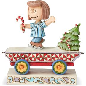 Enesco Peanuts by Jim Shore Peppermint Patty Train Car Figurine, 4.25 Inch, Multicolor