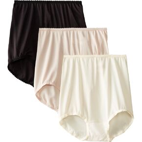 Bali Women's 3 Pack Skimp Skamp Brief Panty, Nude/Rose, 7