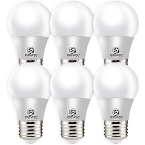 Energetic A15 LED Bulb, 5.5W Refrigerator Bulb (40 W Equivalent), 3000K Warm White, Dimmable A15 Ceiling Fan Light Bulbs, Appliance Bulb, E26 Base, 550 LM, UL Listed, 6 Pack