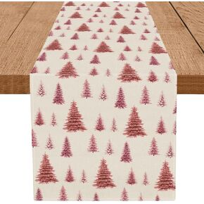 Christmas Table Runner Christmas Tree 13 x 72 Inch Xmas Long Table Runner for Winter Holiday Home Kitchen Dining Table Decor