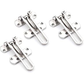 FGen 3pcs Stainless Steel Anti-Theft Buckle Buckle Door Lock Safety Chain Door Buckle Door Chain Anti-Lock Buckle Insurance Hotel Hotel Door Bolt