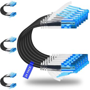 Cat 6a Ethernet Cable 0.5 ft (2-Pack) - Cat6a Patch Cable, Cat 6a Patch Cable 28AWG 10Gbps for Data Centers, Cat6a Cable,Cat6a Ethernet Cable, Network Cable, Internet Cable