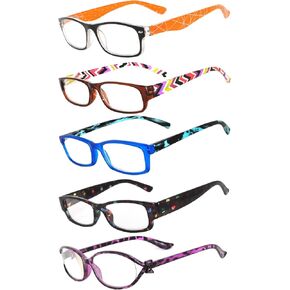 OWL Readers 5 Pack of Elegant Womens Reading Glasses with Beautiful Patterns for Ladies Deluxe Spring Hinge Stylish Look in Kuwait
