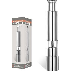 Pepper grinder, stainless steel grinder, easy to grip pepper grinder, upgraded precision grinder, manual spice grinder, pepper coarse salt grinder, freshly ground seasoning bottle