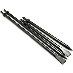 Scraper 350mm (14" Inch) 450mm (17" Inch) Long Air Pneumatic Hammer Chisel, Flat Chisels Point Chisels with Round Collar for Concrete and Tile Chisel