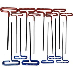 EKLIND 8pc Inch,Cush Grip Hex T-Key Set,9 inch arm
