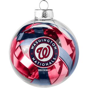 MLB Washington Nationals Large Tinsel Ball Ornament