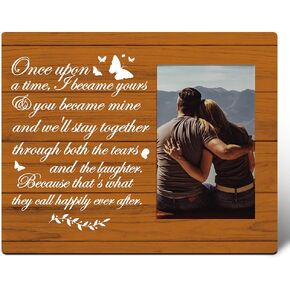 Engagement Wedding Picture Frame Gifts, The Best Ones Have Been with You, Valentine's Day Gifts for Her Him Girlfriend Boyfriend Wife Husband, Romantic Marriage Gifts for Women Men Couples