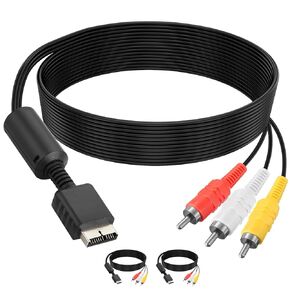 PS2 to HDMI Adapter 1080P Playstation HDMI Picture Quality Upscaler HDTV Cable for Playstation 1/2 HDMI Converter Compatible with Sony PS1/PS2 Console 100% Improved (6.5FT, S/Video Signal Output)