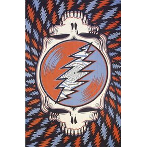 Sunshine Joy Grateful Dead 3D Spin Your Face Stealie Tapestry Psychedelic Wall Art (60x90 Inches)