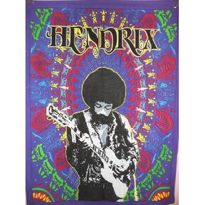 Traditional Jaipur Jimmy Hendrix Poster, Hippie Wall Tapestry, Indian Dorm Decor, Boho Wall Art, Bohemian Wall Hanging