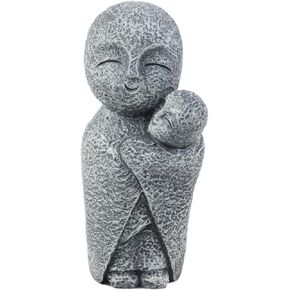 Ebros Decorative Japanese Buddha Jizo Bosatsu Monk Cradling A Baby Figurine 5" H Protector of Children Born and Unborn Talisman