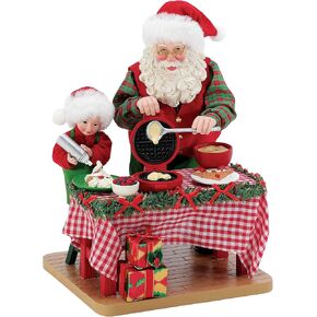 Department 56 Possible Dreams Santa Bon Appetit Waffle-y Cute Figurine, 10.5 Inch, Multicolor