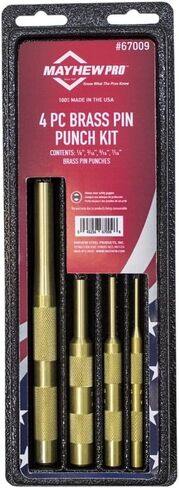 Mayhew Tools 67008 Brass Pin Punch, 12-Piece Set in Kuwait