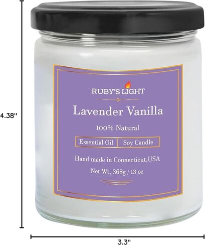 شموع زيت الباتشولي العطري، شمعة زيت عطري عطري، وعاء زجاجي 16 أونصة، شمعة شمع الصويا الطبيعية بالكامل، وقت احتراق 70 ساعة، هدية للنساء والرجال (الباتشولي) in Saudi Arabia